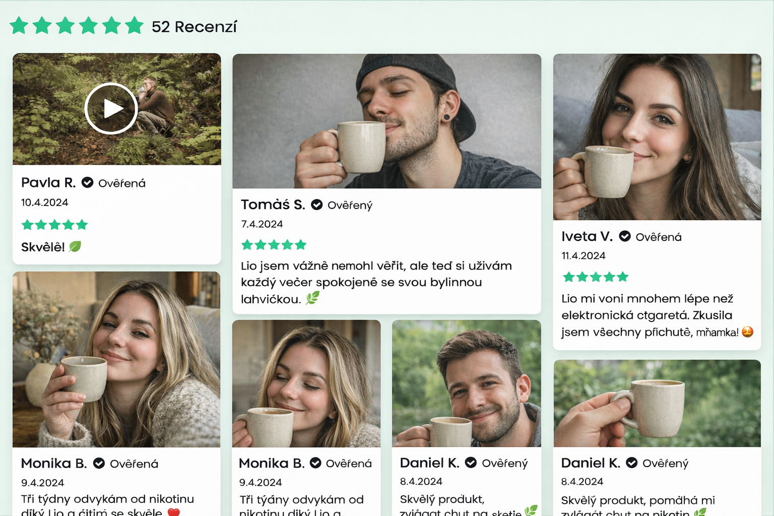 Náhled konfigurace recenzních widgetů